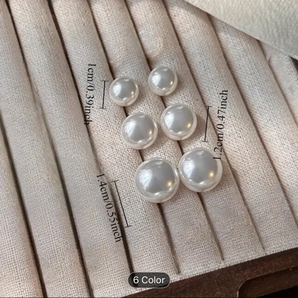 Classic Pearl Stud Earrings ✨ - Picture 10 of 10